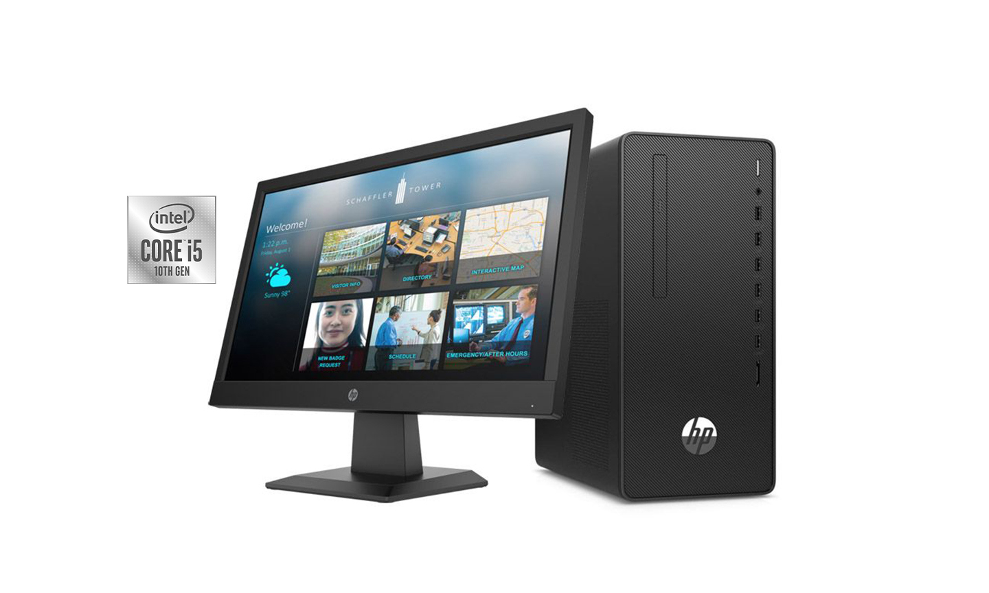 HP 290 G9 Micro Tower Desktop Computer / Core i5 / 12th GEN / 512GB SSD / 8GB RAM / 20 INCHES WIDE SCREEN / WINDOWS 11