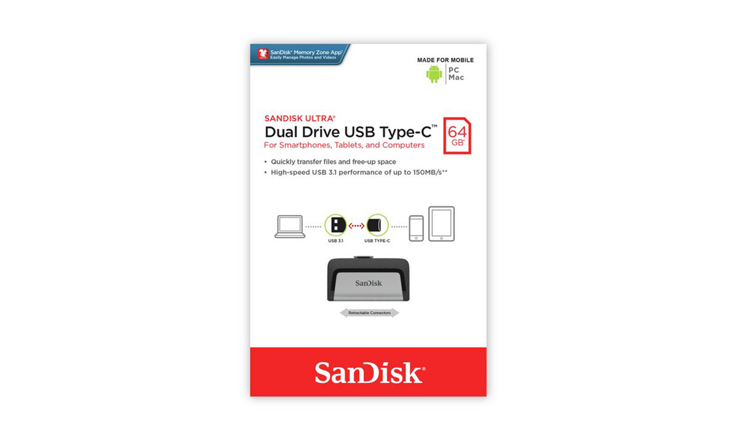Sandisk OTG 64GB Pendrive - Type C and USB