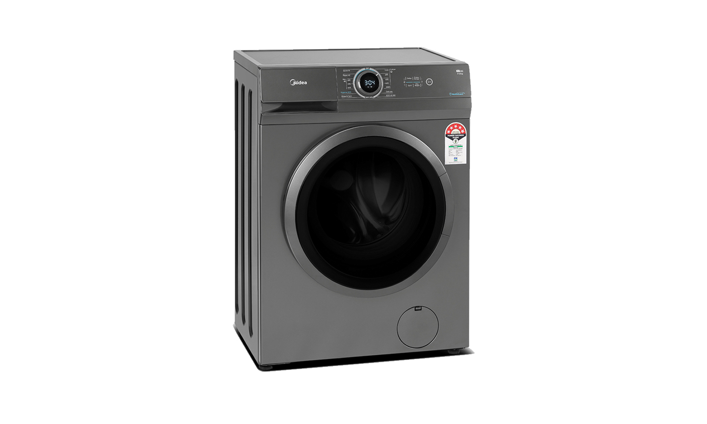 Midea-MF-100W70 Washing Machine Fully Automatic Front Load / Titanium / Silver 7kg.