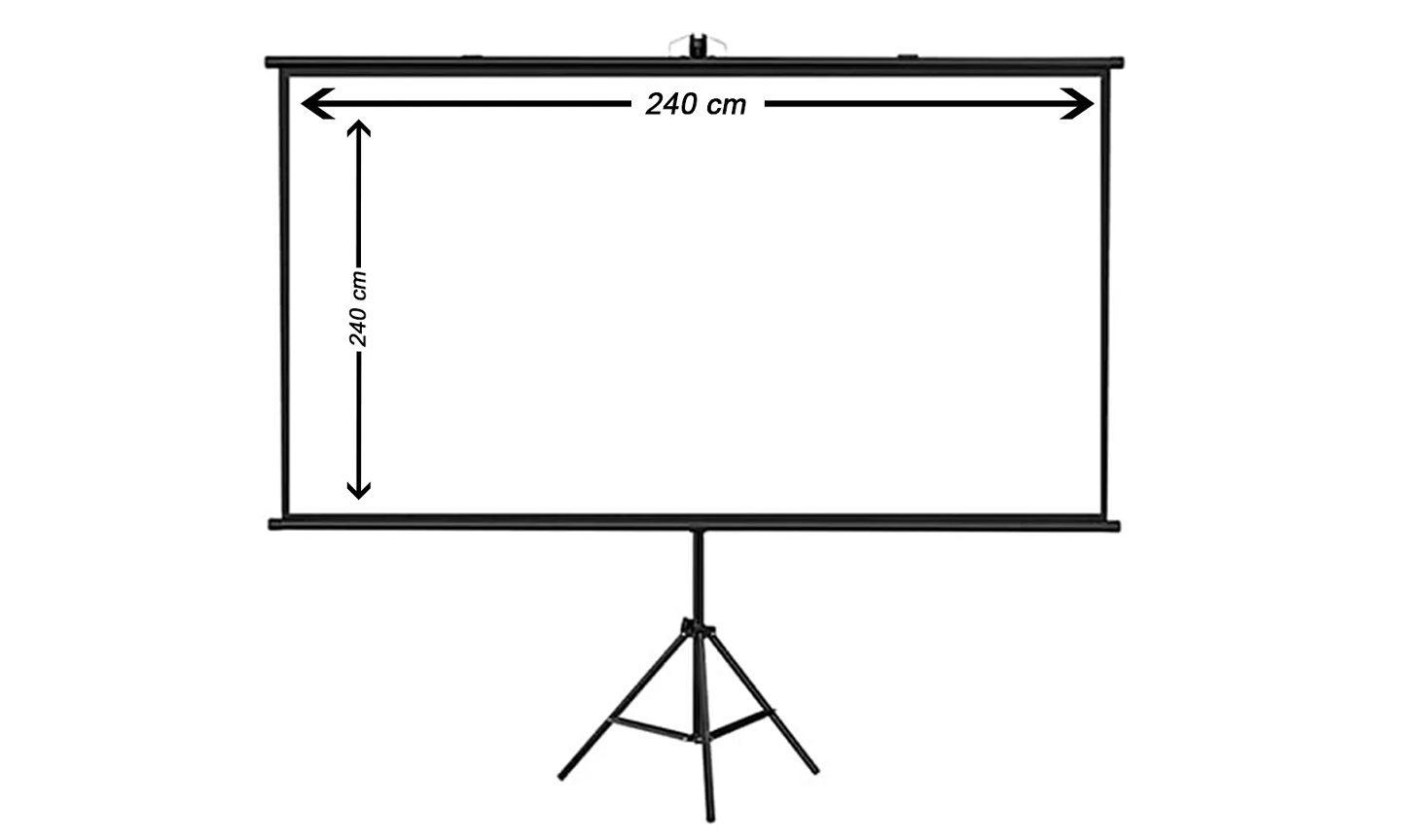 Projector Screen 240cm x 240cm Tripod