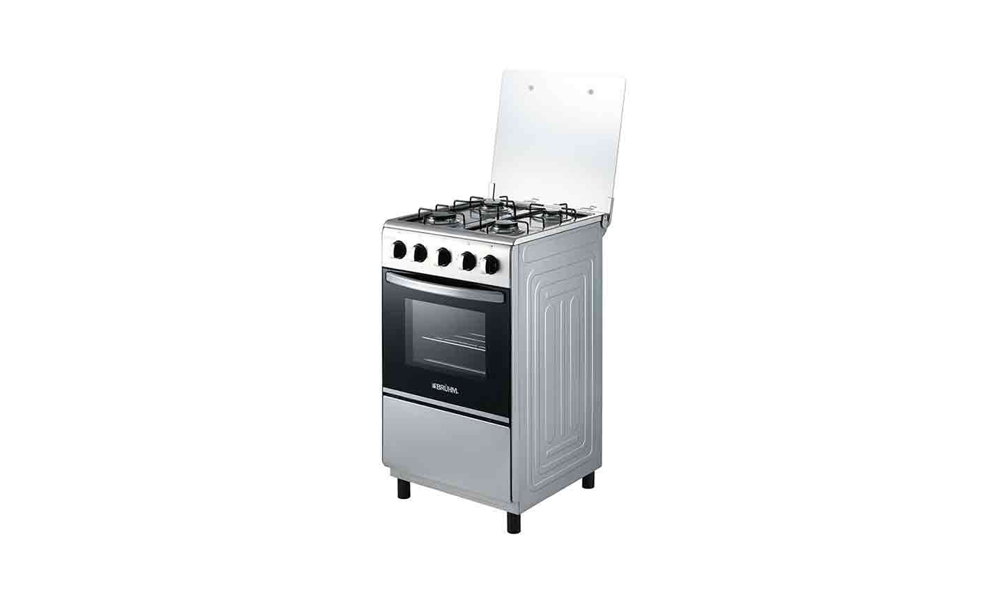 Bruhm-BGC5540IF-S 4 Burner Gas Cooker Silver