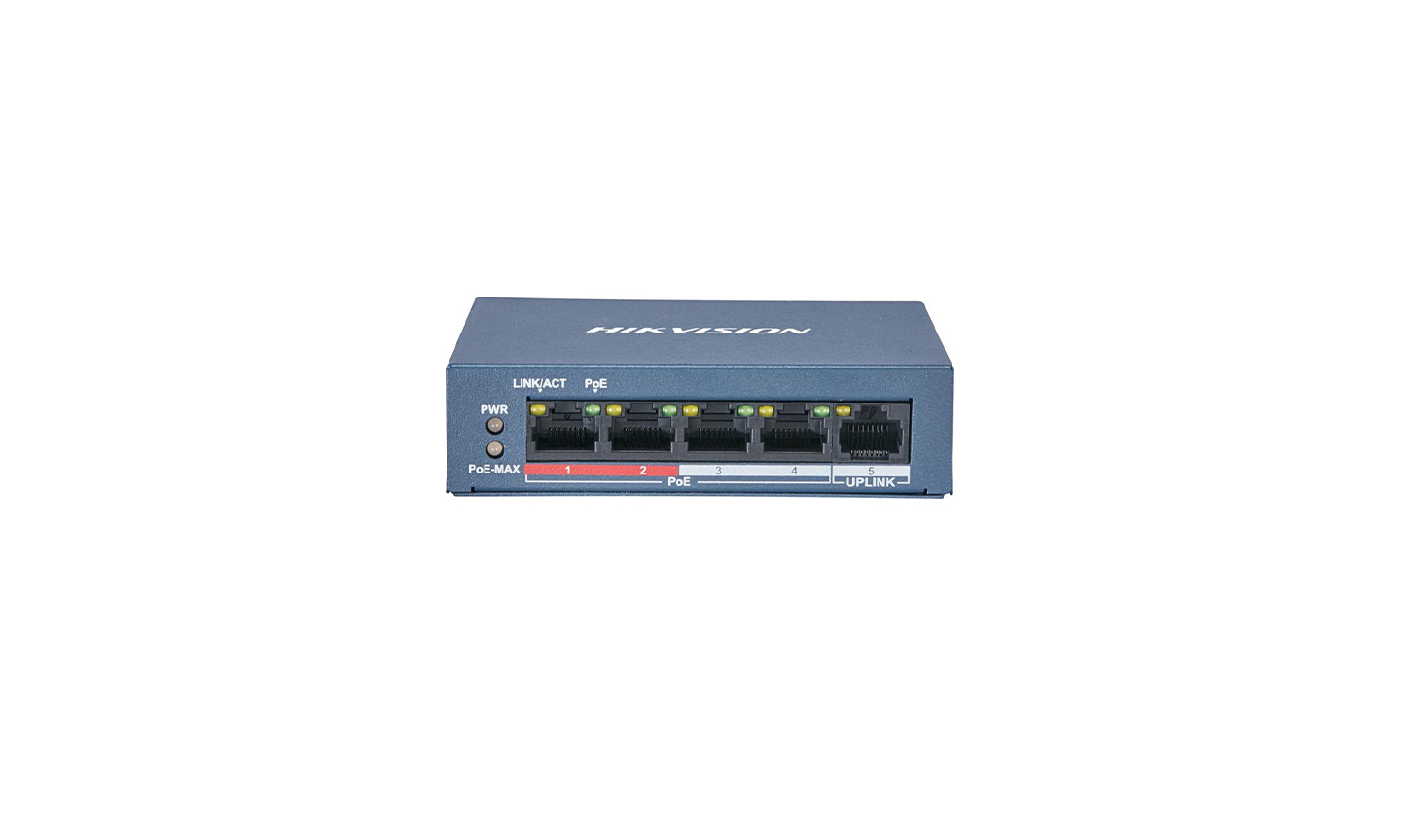 Hikvision (DS-3E0105P-E/M(B) 4 Port POE Unmanaged Switch