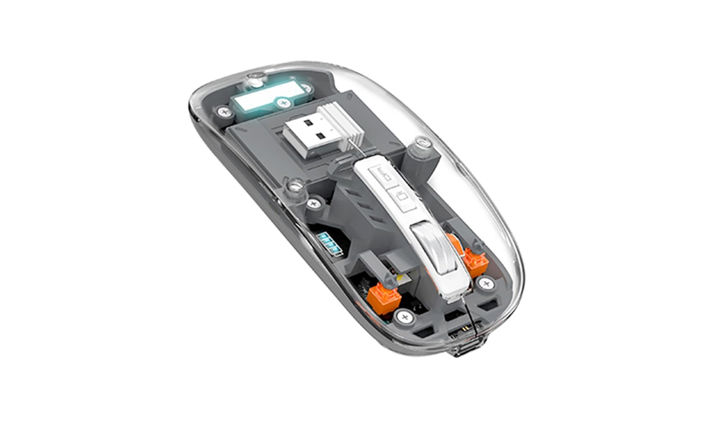 Heatz (ZM17) Transparent Wireless Mouse 4 In 1