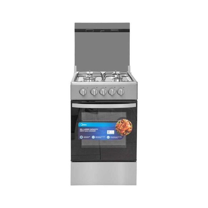 Midea-SP5055T082-S -G 4 Burner Gas Cooker Silver