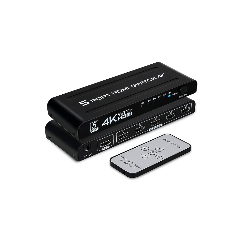 HDMI 5 Port Switch 4K with Remote
