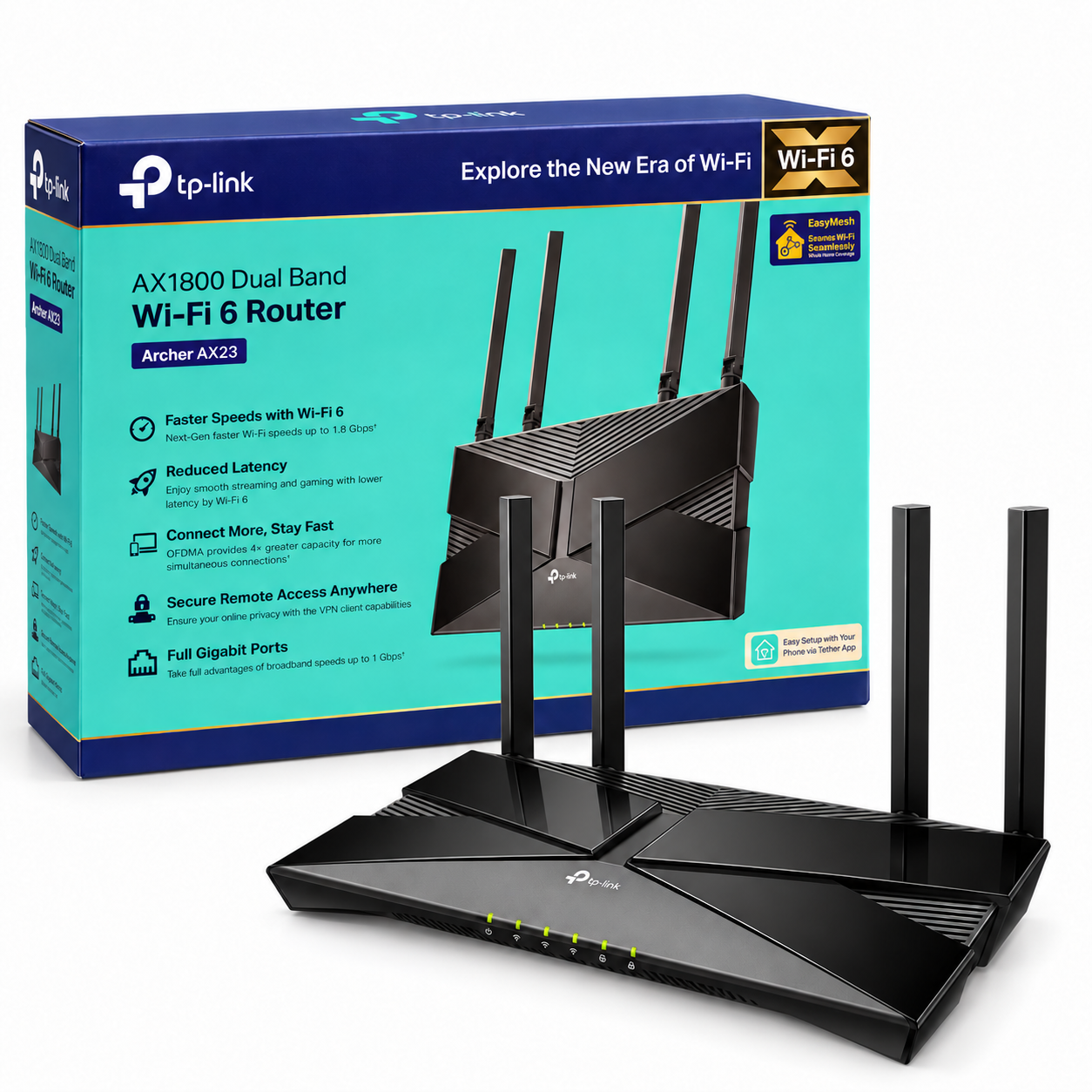Tp-Link Archer AX23 AX1800 Dual-Band Gigabit Wi-Fi 6 Router