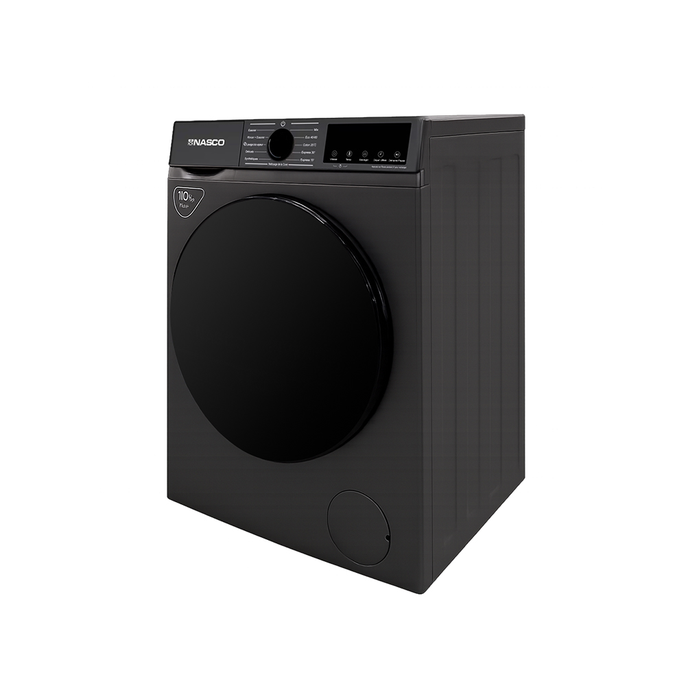 Nasco-NASFL-JS10KG-S 10kg Washing Machine Front Load Full Automatic Silver