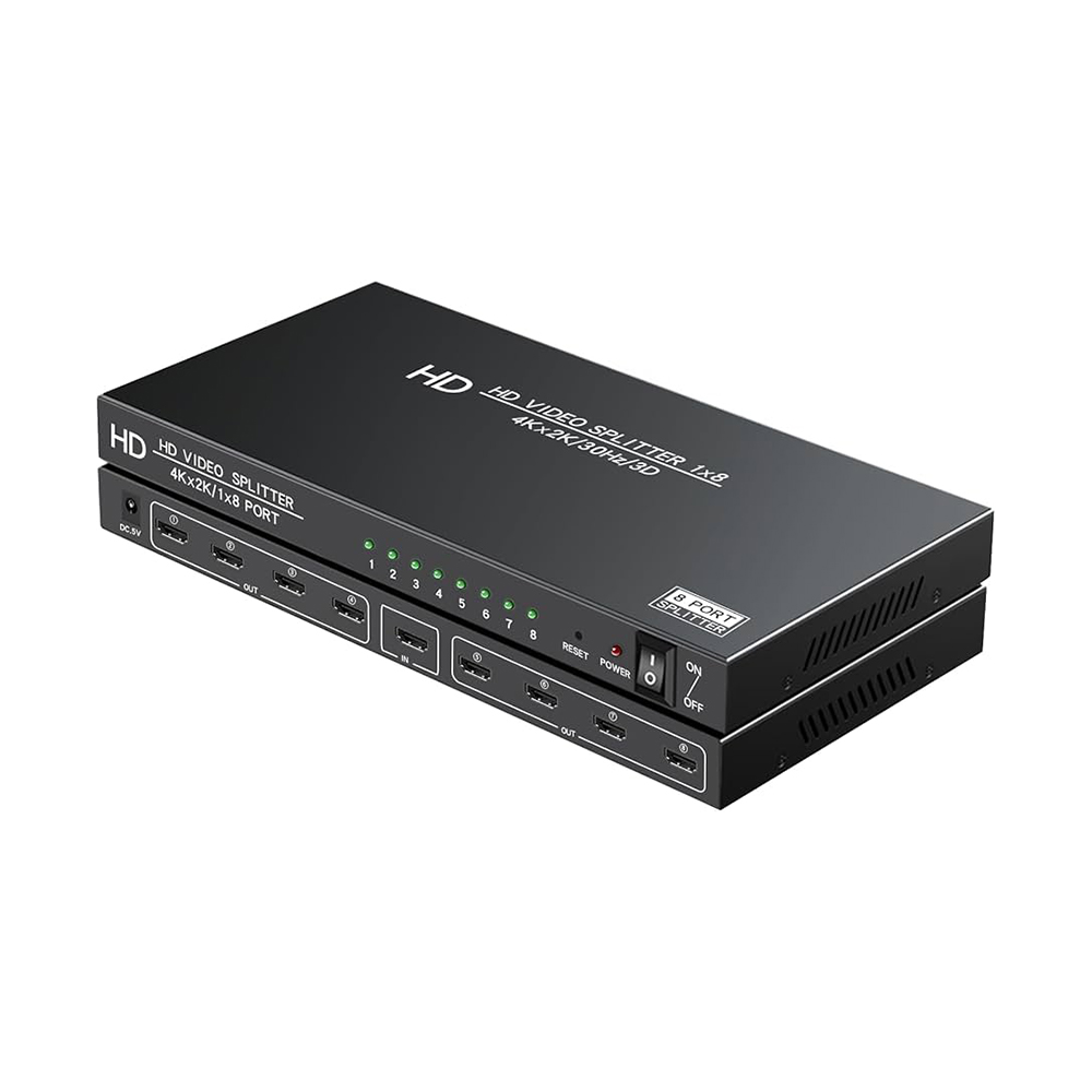 Heatz ZT95 8 Port Hdmi Splitter 4K Uhd